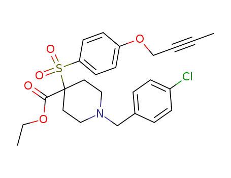 4-Piperidinecarboxylic acid,
4-[[4-(2-butynyloxy)phenyl]sulfonyl]-1-[(4-chlorophenyl)methyl]-, ethyl
ester