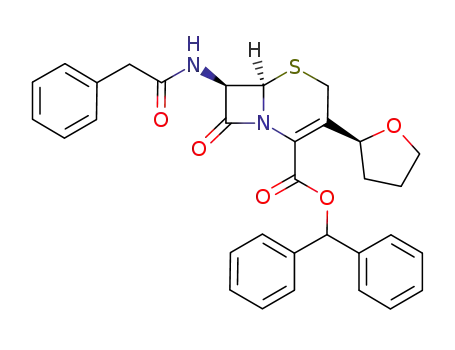 5-Thia-1-azabicyclo[4.2.0]oct-2-ene-2-carboxylic acid,
8-oxo-7-[(phenylacetyl)amino]-3-[(2S)-tetrahydro-2-furanyl]-,
diphenylmethyl ester, (6R,7R)-