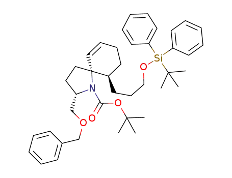(2S,5R,10S)-tert-butyl 5-(benzyloxymethyl)-10-[3'-(tert-butyldiphenylsilanyloxy)propyl]-1-azaspiro[4,5]dec-6-ene-1-carboxylate