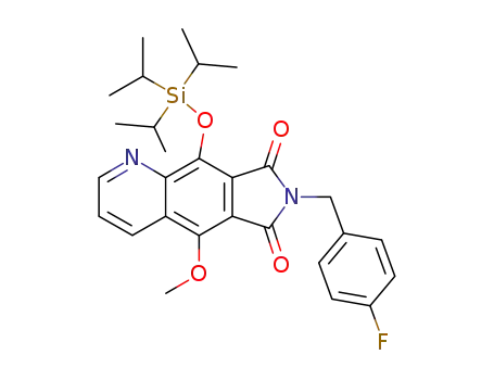 Molecular Structure of 684284-39-7 (6H-Pyrrolo[3,4-g]quinoline-6,8(7H)-dione,
7-[(4-fluorophenyl)methyl]-5-methoxy-9-[[tris(1-methylethyl)silyl]oxy]-)