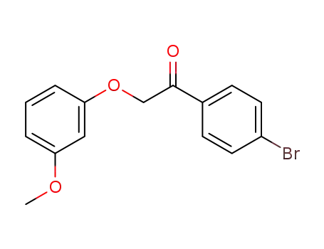 Molecular Structure of 192443-37-1 (Ethanone, 1-(4-bromophenyl)-2-(3-methoxyphenoxy)-)