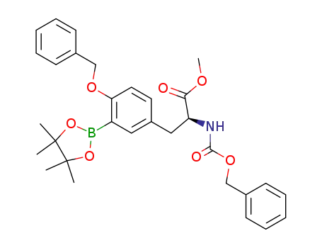 (S)-N-benzyloxycarbonyl-3-(4-benzyloxy-3-(4,4,5,5-tetramethyl[1,3,2]dioxaborolan-2-yl)phenyl)alanine methyl ester