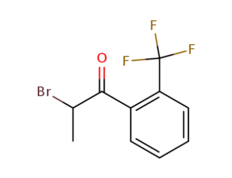 Molecular Structure of 104384-69-2 (1-Propanone, 2-bromo-1-[2-(trifluoromethyl)phenyl]-)