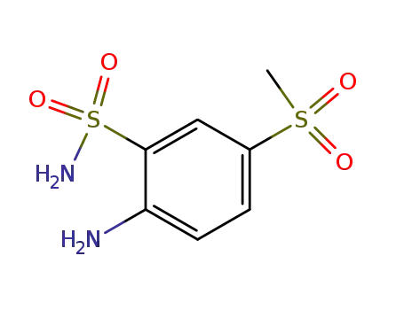 Molecular Structure of 7409-84-9 (2-AMINO-5-METHANESULFONYL-BENZENESULFONAMIDE)