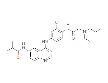 4-(3-chloro-4-(2-(dipropylamino)acetamido)anilino)-6-isobutyramidoquinazoline