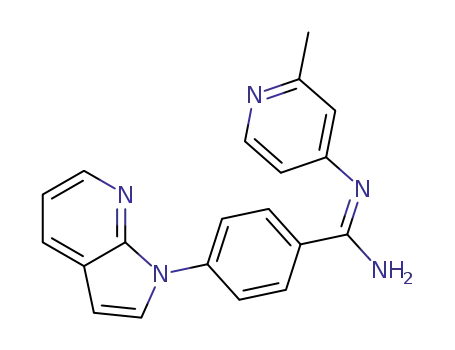 (E)-N'-(2-methylpyridin-4-yl)-4-(1H-pyrrolo[2,3-b]pyridin-1-yl)benzamidine