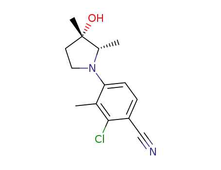 2-chloro-4-[(2S,3S)-3-hydroxy-2,3-dimethylpyrrolidin-1-yl]-3-methylbenzonitrile