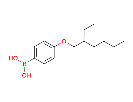 Molecular Structure of 452369-36-7 (Boronic acid, [4-[(2-ethylhexyl)oxy]phenyl]-)