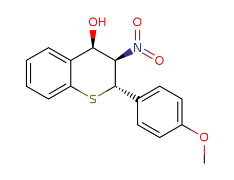 Molecular Structure of 1574615-43-2 ((2S,3R,4R)-2-(4-methoxyphenyl)-3-nitrothiochroman-4-ol)