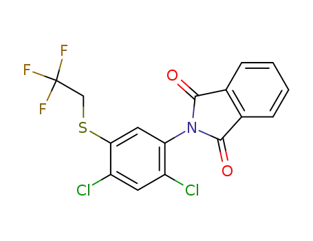 Molecular Structure of 958031-90-8 (2-{2,4-dichloro-5-[(2,2,2-trifluoroethyl)thio]phenyl}-1H-isoindol-1,3(2H)-dione)