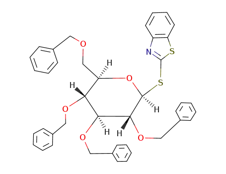 Molecular Structure of 70893-32-2 (2-benzothiazolyl 2,3,4,6-tetra-O-benzyl-1-thio-β-D-glucopyranoside)