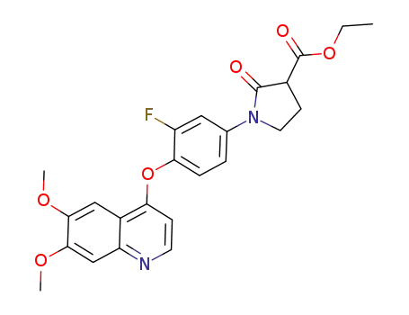 ethyl 1-(4-(6,7-dimethoxyquinolin-4-yloxy)-3-fluorophenyl)-2-oxopyrrolidine-3-carboxylate