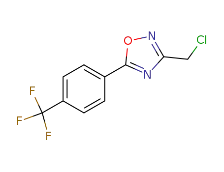 Molecular Structure of 175205-84-2 (3-(CHLOROMETHYL)-5-[4-(TRIFLUOROMETHYL)PHENYL]-1,2,4-OXADIAZOLE)