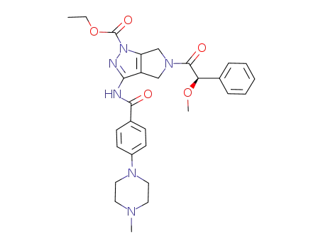 5-((R)-2-Methoxy-2-phenylacetyl)-3-[4-(4-Methylpiperazin-1-yl)benzoylaMino]-5,6-dihydro-4H-pyrrolo[3,4-c]pyrazole-1-carboxylic acid ethyl ester