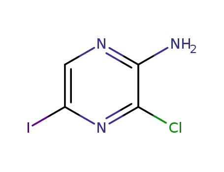 Molecular Structure of 1252597-70-8 (2-AMino-3-chloro-5-iodopyrazine)