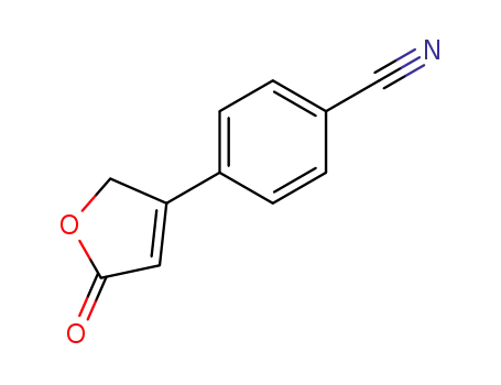 Molecular Structure of 58789-95-0 (4-(5-Oxo-2,5-dihydrofuran-3-yl)benzonitrile)