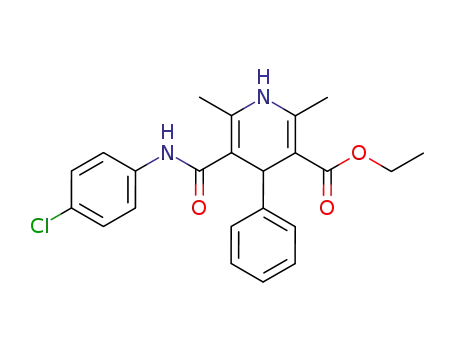 3-Pyridinecarboxylic acid,
5-[[(4-chlorophenyl)amino]carbonyl]-1,4-dihydro-2,6-dimethyl-4-phenyl-,
ethyl ester