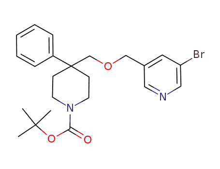 tert-butyl 4-(((5-bromopyridin-3-yl)methoxy)methyl)-4-phenylpiperidine-1-carboxylate