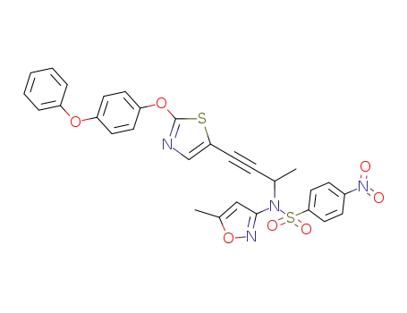 N-(5-Methyl-isoxazol-3-yl)-N-{1-methyl-3-[2-(4-phenoxy-phenoxy)-thiazol-5-yl]-prop-2-ynyl}-4-nitro-benzenesulfonamide