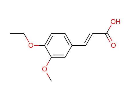 Molecular Structure of 144878-40-0 ((2E)-3-(4-ethoxy-3-methoxyphenyl)acrylic acid)