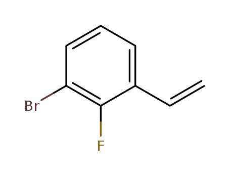 Molecular Structure of 871223-88-0 (1-Bromo-3-ethenyl-2-fluorobenzene, 1-Bromo-2-fluoro-3-vinylbenzene)