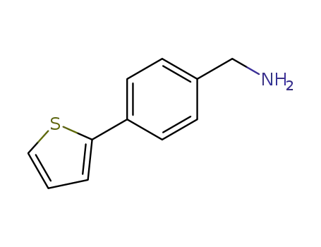 Molecular Structure of 203436-48-0 (4-(2-THIENYL)BENZYLAMINE)
