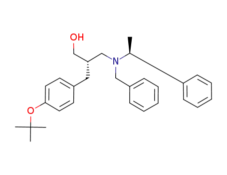 Molecular Structure of 941293-02-3 ((S)-β-4-tert-butoxyphenyl-γ-(S)-N-benzyl-α-methylbenzylamino-propylalcohol)