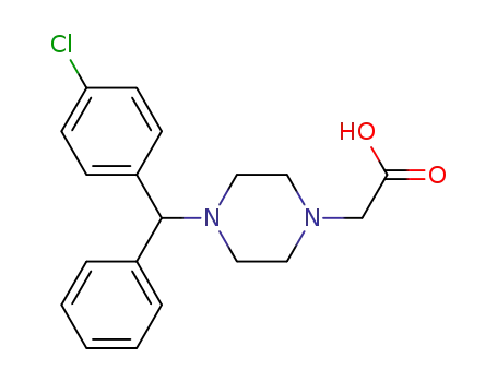 Molecular Structure of 113740-61-7 (iperazineacetic acid, 4-[(4- chlorophenyl)phenylMethyl]-)