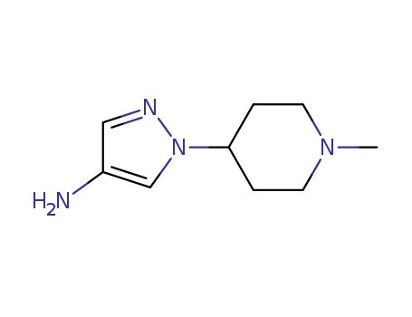 Molecular Structure of 1201935-36-5 (1-(1-Methylpiperidin-4-yl)-1H-pyrazol-4-aMine)