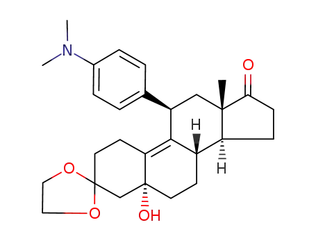 (5α,11β)-11-[4-(Dimethylamino)phenyl]-5-hydroxy-estr-9-ene-3,17-dione Cyclic 3-(1,2-Ethanediyl Acetal)