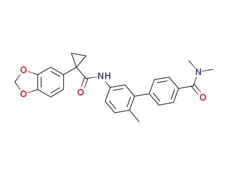 4-[5-(1-benzo[1,3]dioxol-5-ylcyclopropyl)carbonylamino-2-methyl-phenyl]-N,N-dimethyl-benzamide