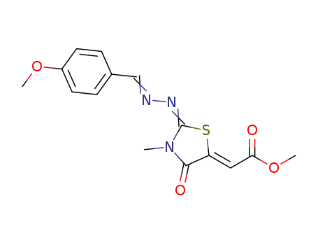 (Z)-2-(2-(4-methoxybenzylidene)hydrazono)-3-methyl-5-(methoxycarbonylmethylene)thiazolidin-4-one