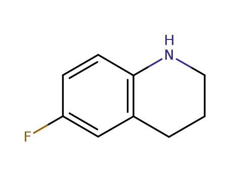 Molecular Structure of 59611-52-8 (6-Fluoro-1,2,3,4-tetrahydroquinoline)