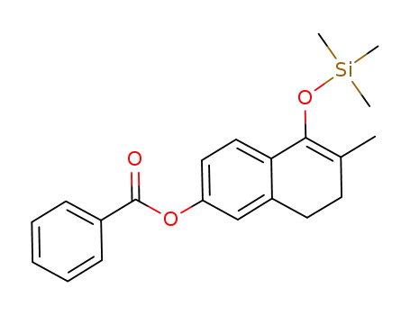 2-Naphthalenol, 7,8-dihydro-6-methyl-5-[(trimethylsilyl)oxy]-, 2-benzoate