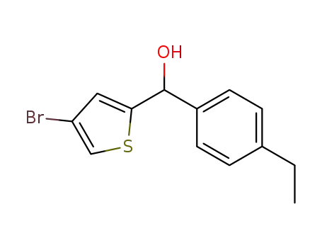Molecular Structure of 842135-68-6 (2-Thiophenemethanol, 4-bromo-a-(4-ethylphenyl)-)