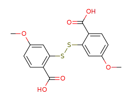 Molecular Structure of 19532-70-8 (2-((2-carboxy-5-methoxyphenyl)disulfanyl)-4-methoxybenzoic acid)