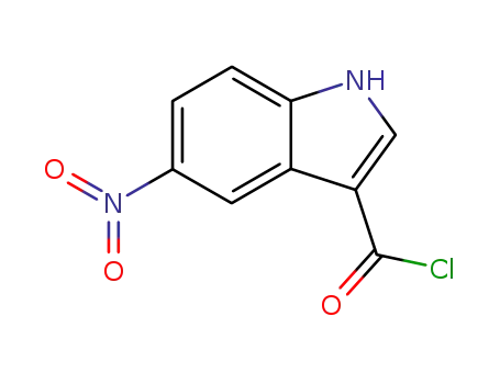 Molecular Structure of 1058740-61-6 (5-nitro-1H-indole-3-carbonyl chloride)