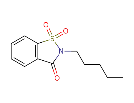 Molecular Structure of 83747-19-7 (1,2-Benzisothiazol-3(2H)-one, 2-pentyl-, 1,1-dioxide)