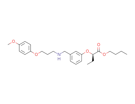 Butanoic acid,
2-[3-[[[3-(4-methoxyphenoxy)propyl]amino]methyl]phenoxy]-, butyl ester,
(2R)-