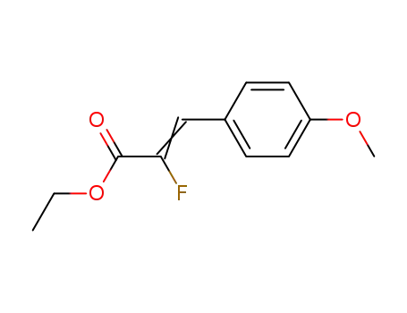 Molecular Structure of 836-29-3 (2-Propenoic acid, 2-fluoro-3-(4-methoxyphenyl)-, ethyl ester)