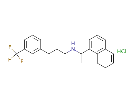 Molecular Structure of 1020414-33-8 (1-NaphthaleneMethanaMine, 7,8-dihydro-α-Methyl-N-[3-[3-(trifluoroMethyl)phenyl]propyl]-, hydrochloride (1:1), (αR)-)