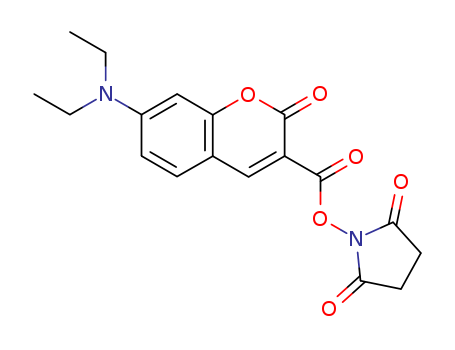 2,5-Pyrrolidinedione, 1-[[[7-(diethylamino)-2-oxo-2H-1-benzopyran-3-yl]carbonyl]oxy]-