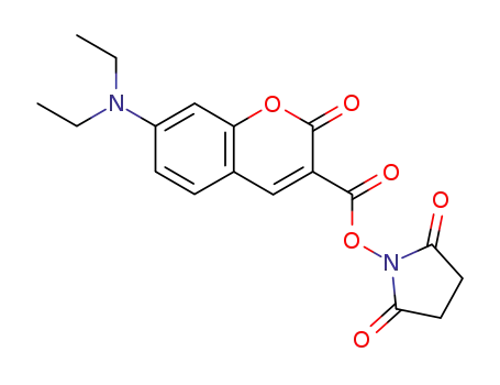 Molecular Structure of 139346-57-9 (7-DIETHYLAMINOCOUMARIN-3-CARBOXYLIC ACID, SUCCINIMIDYL ESTER)