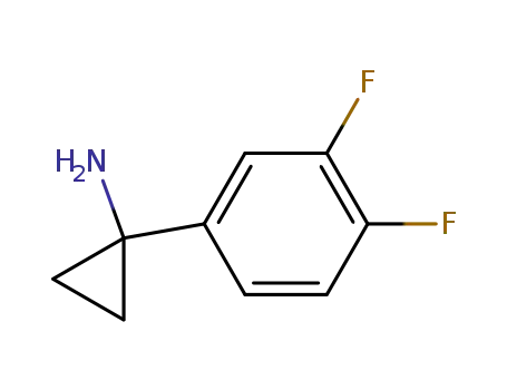 Molecular Structure of 474709-85-8 (Cyclopropanamine, 1-(3,4-difluorophenyl)-)