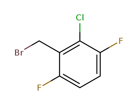 Molecular Structure of 90292-67-4 (2-CHLORO-3,6-DIFLUOROBENZYL BROMIDE)