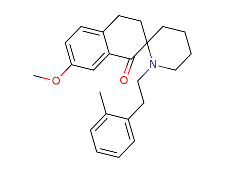Molecular Structure of 1208110-06-8 ((2RS)-7-methoxy-1'-[2-(2-methylphenyl)ethyl]-3,4-dihydro-1H-spiro[naphthalene-2,2'-piperidin]-1-one)