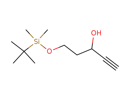 Molecular Structure of 158112-46-0 (1-Pentyn-3-ol, 5-[[(1,1-dimethylethyl)dimethylsilyl]oxy]-)