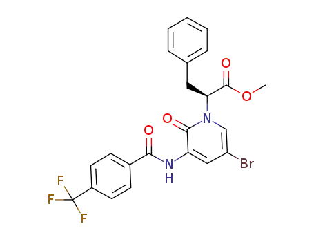 (S)-2-[5-bromo-2-oxo-3-(4-trifluoromethylbenzoylamino)-2H-pyridin-1-yl]-3-phenylpropionic acid methyl ester