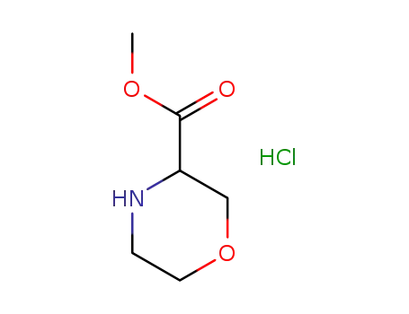 Molecular Structure of 1447972-26-0 ((S)-Methyl morpholine-3-carboxylate hydrochloride)