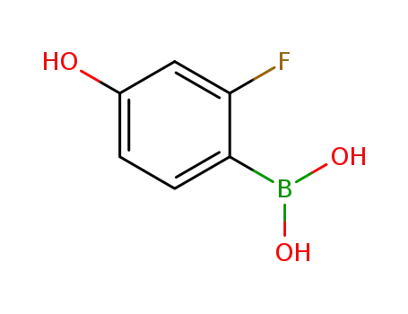 Molecular Structure of 1376989-43-3 (2-Fluoro-4-hydroxyphenylboronic acid)